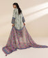 Womens Unstitched Embroidered Off White Three Piece Lawn Suit